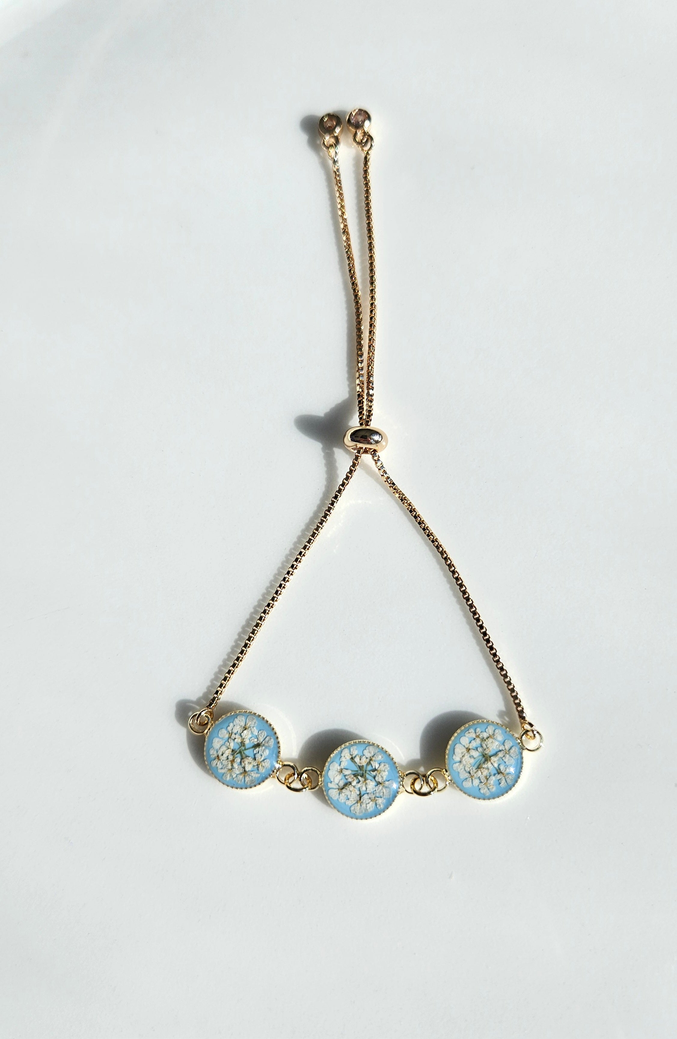 Lace Flower in Baby Blue Bracelet
