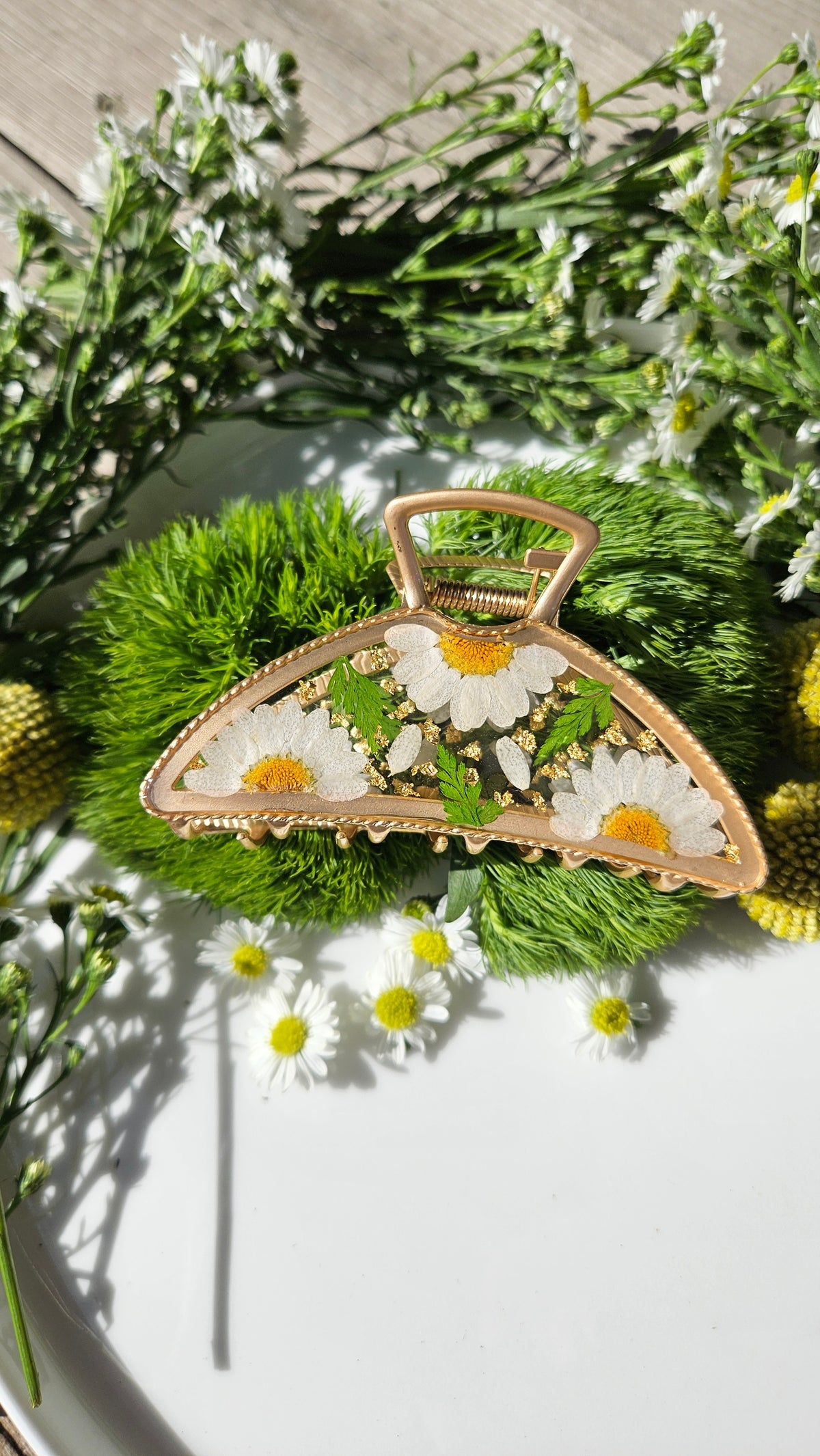 Chamomile & Fern Hair Claw Clip