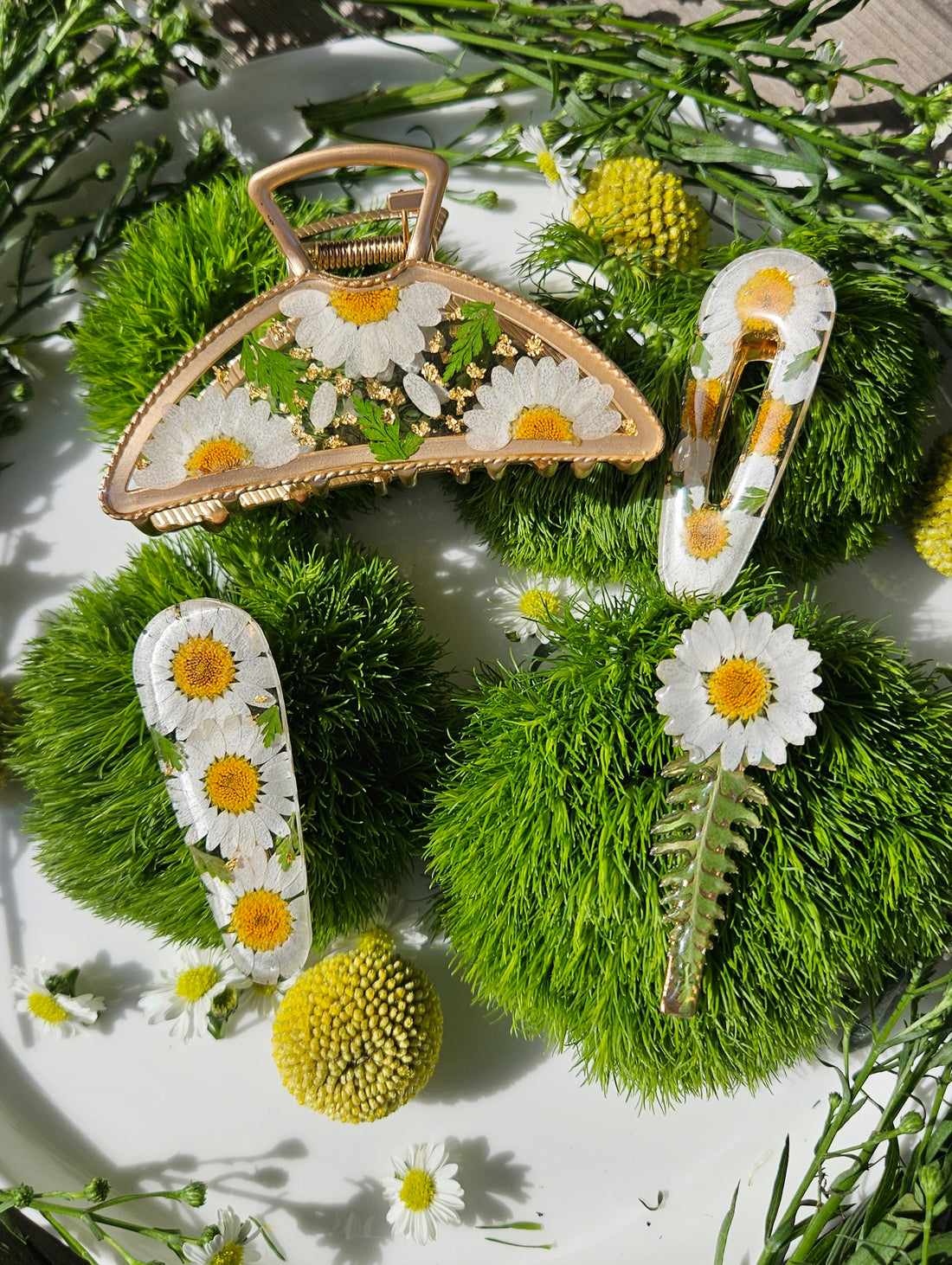 Chamomile & Fern Hair Claw Clip