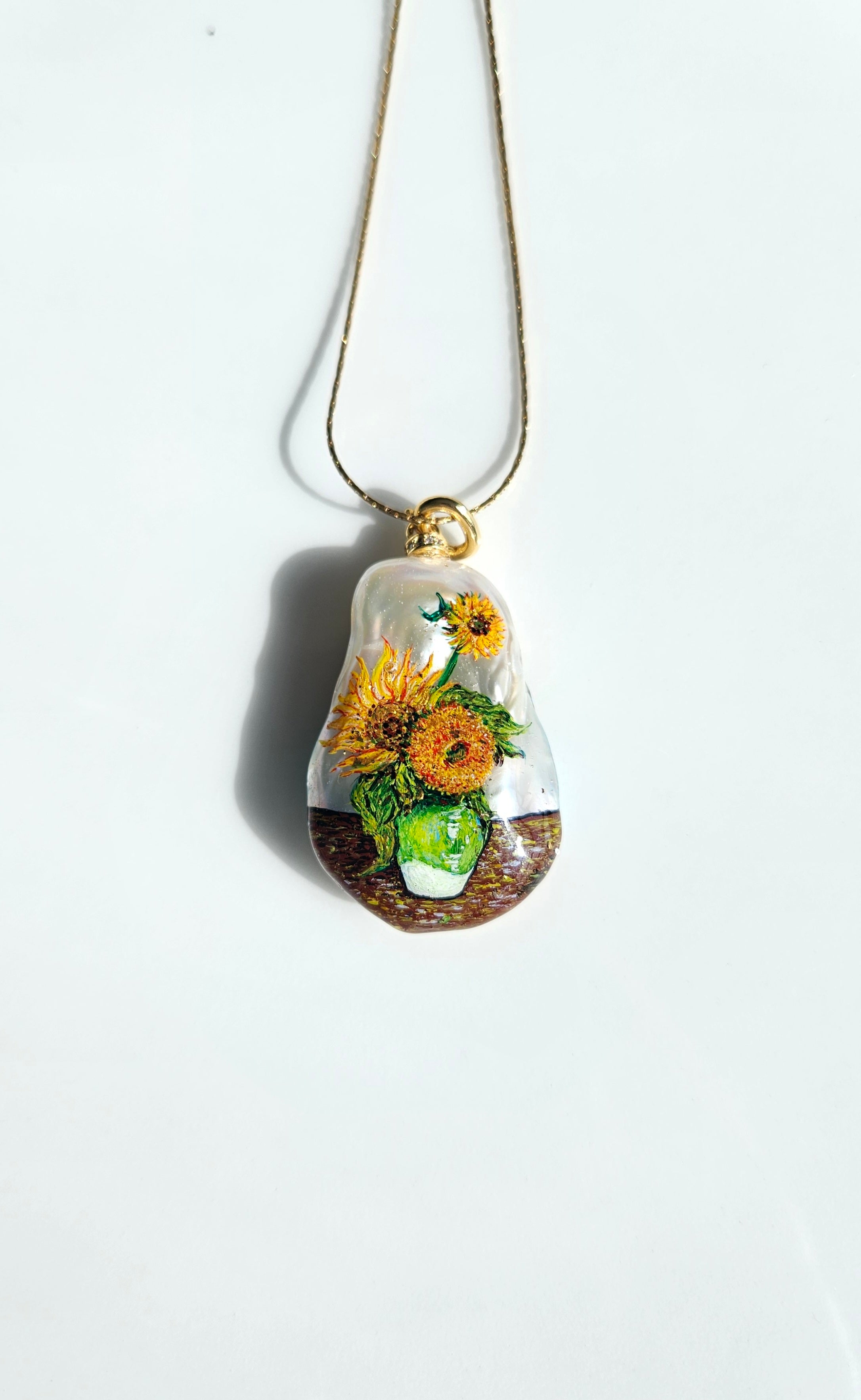 Double Sides Sunflowers Pendant
